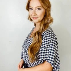 Entro Tops Jessie Gingham Crop Top