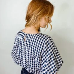 Entro Tops Jessie Gingham Crop Top