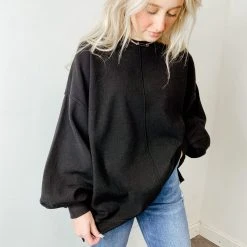 Zenana Camden Balloon Sleeve Oversized Sweater