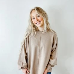 Zenana Camden Balloon Sleeve Oversized Sweater