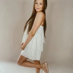 Listicle Florence Swiss Dot Romper