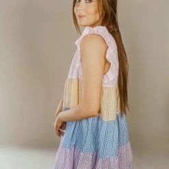 BiBi Dresses Sunny Colorblock Tiered Dress