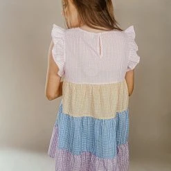 BiBi Dresses Sunny Colorblock Tiered Dress