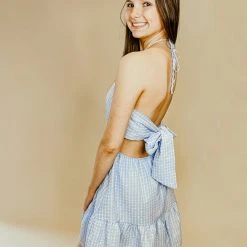 Peach Love Dresses Miracle Gingham Halter Dress - Stylish Summer Dress for Women 7 Peach Love Dresses Miracle Gingham Halter Dress