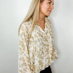 Entro Tops June Floral Smocked Blouse