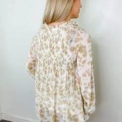 Entro Tops June Floral Smocked Blouse