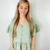 Entro Tops Quinn Button Up Babydoll Top