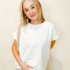 She + Sky Morgan Knit Tee Shirt Tops