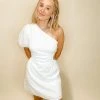 The Vintage Shop Lydia One Shoulder Dress Dresses