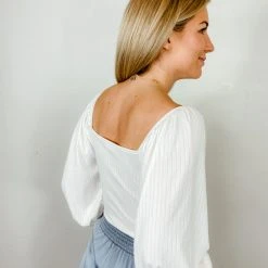 Entro Bella Square Neck Ribbed Bodysuit