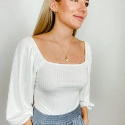 Entro Bella Square Neck Ribbed Bodysuit