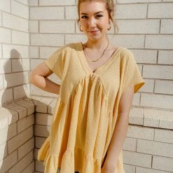 Entro Birdie Knit Babydoll Top Tops