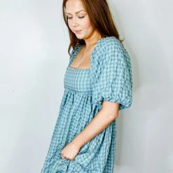 By Together Blue Dream Gingham Dress
