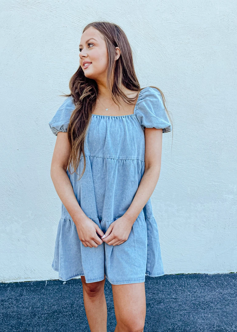 Cloud Ten Cheyenne Denim Babydoll Dress - Stylish & Comfortable Women's Dress 4 Cloud Ten Cheyenne Denim Babydoll Dress
