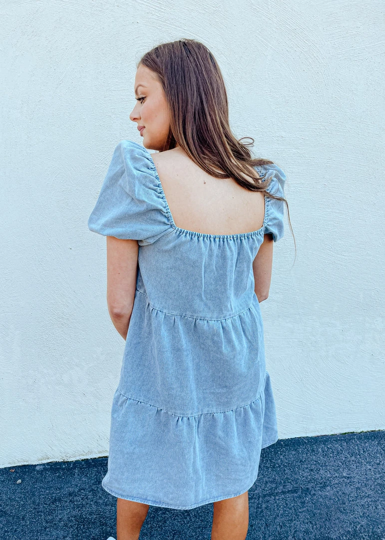 Cloud Ten Cheyenne Denim Babydoll Dress - Stylish & Comfortable Women's Dress 5 Cloud Ten Cheyenne Denim Babydoll Dress