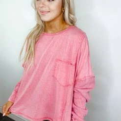 Fantastic Fawn Chrissy Mineral Wash Knit Top