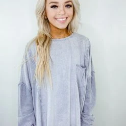 Fantastic Fawn Chrissy Mineral Wash Knit Top