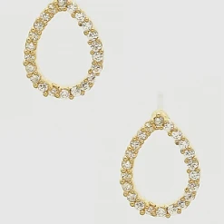 TRENDY Wholesale Cubic Zirconia Teardrop Delicate Stud Earrings