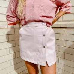 Entro Magnolia Leather Skort