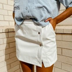 Entro Magnolia Leather Skort