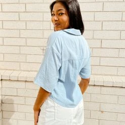 Peach Love Dixie Button Up Top - Stylish Women's Blouse for Casual & Formal Wear 8 Peach Love Dixie Button Up Top