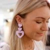 TRENDY Wholesale Jewelry Clay Heart Dangle Earrings