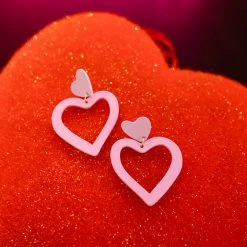 TRENDY Wholesale Clay Heart Earrings