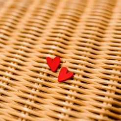 TRENDY Wholesale Clay Heart Stud Earrings