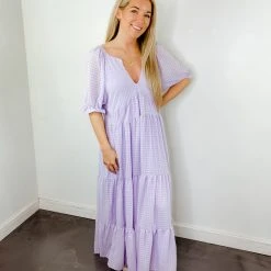 &Merci Eliza Gingham Maxi Dress