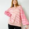 Peach Love Tops Kendall Zebra Pullover Top
