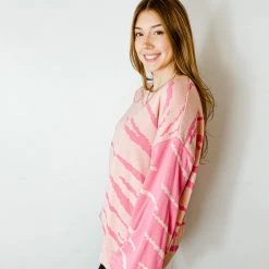 Peach Love Tops Kendall Zebra Pullover Top