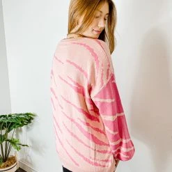 Peach Love Tops Kendall Zebra Pullover Top