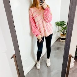 Peach Love Tops Kendall Zebra Pullover Top