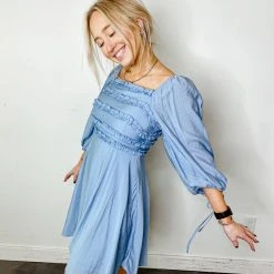 Peach Love Dresses Faye Ruffle Mini Dress