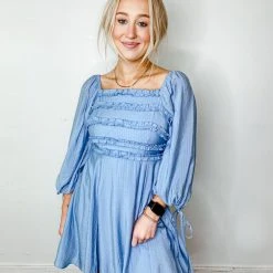 Peach Love Dresses Faye Ruffle Mini Dress