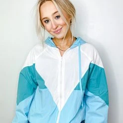 And The Way Marla Colorblock Windbreaker Jacket - Lightweight Water-Resistant Outerwear for Men & Women 17 And The Way Marla Colorblock Windbreaker Jacket