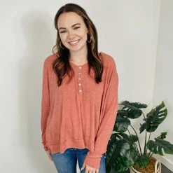 POL Andrea Soft Henley Top