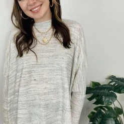 Cherish Misty Brushed Knit Top Tops