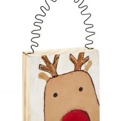 Mudpie Painted Block Ornament - Handcrafted Holiday Decoration & Unique Gift Idea 7 Mudpie Painted Block Ornament