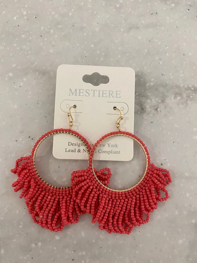 TRENDY Wholesale Game Day Collection Beaded Fringe Earrings - Stylish Jewelry for Sports Fans 7 TRENDY Wholesale Game Day Collection Beaded Fringe Earrings