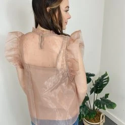 Entro This Moment Flutter Sleeve Top Tops