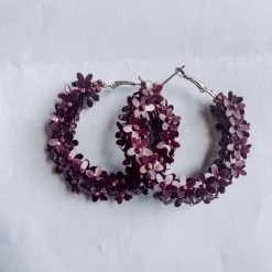 Golden Stella Jewelry Flower Sequin Hoops - Stylish Earrings for Women 9 Golden Stella Jewelry Flower Sequin Hoops