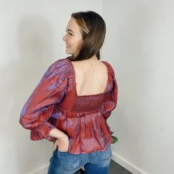 Entro Tops Lights Up Iridescent Babydoll Top