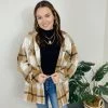 Entro Rebecca Oversized Plaid Jacket Tops