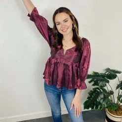 Entro Tops Lights Up Iridescent Babydoll Top