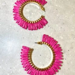 TRENDY Wholesale Statement Raffia Hoops