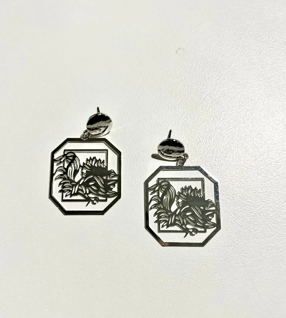 Golden Stella Metal Gameday Cutout Earrings - Game Day Collection Jewelry 3 Golden Stella Metal Gameday Cutout Earrings