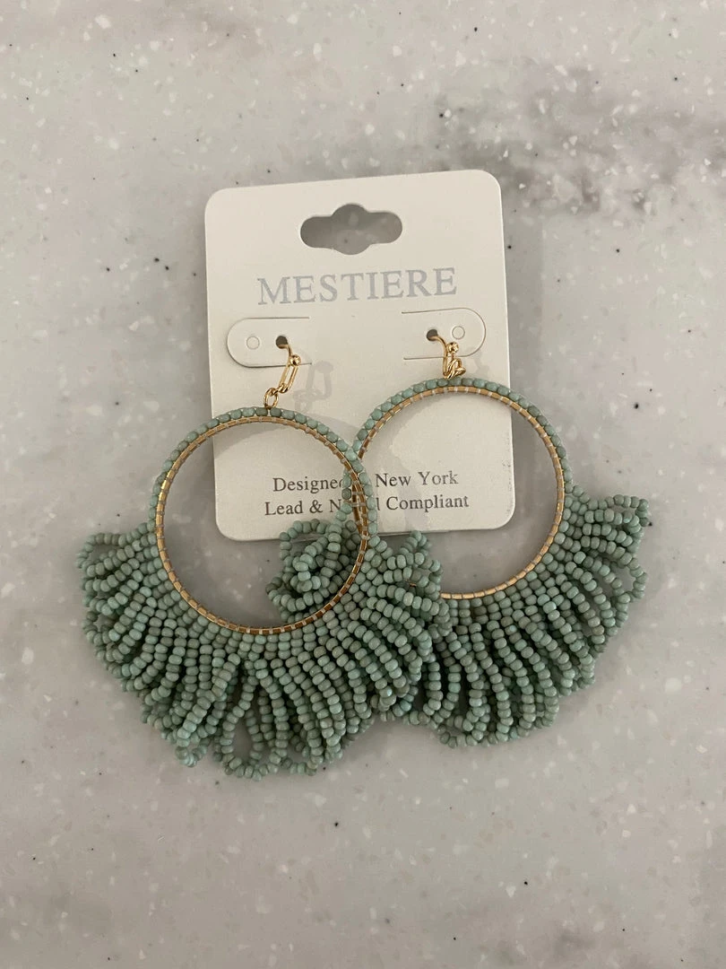 TRENDY Wholesale Game Day Collection Beaded Fringe Earrings - Stylish Jewelry for Sports Fans 6 TRENDY Wholesale Game Day Collection Beaded Fringe Earrings