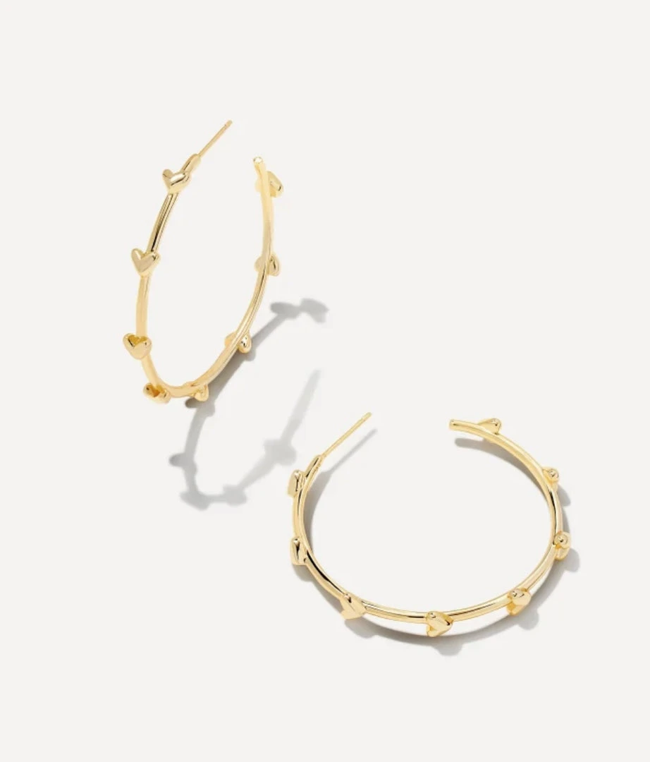 Kendra Scott Haven Heart Hoops - Stylish Gold-Tone Earrings for Women, Perfect Gift for Jewelry Lovers 6 Kendra Scott Haven Heart Hoops Jewelry