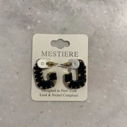 TRENDY Wholesale Oval Raffia Hoops Jewelry